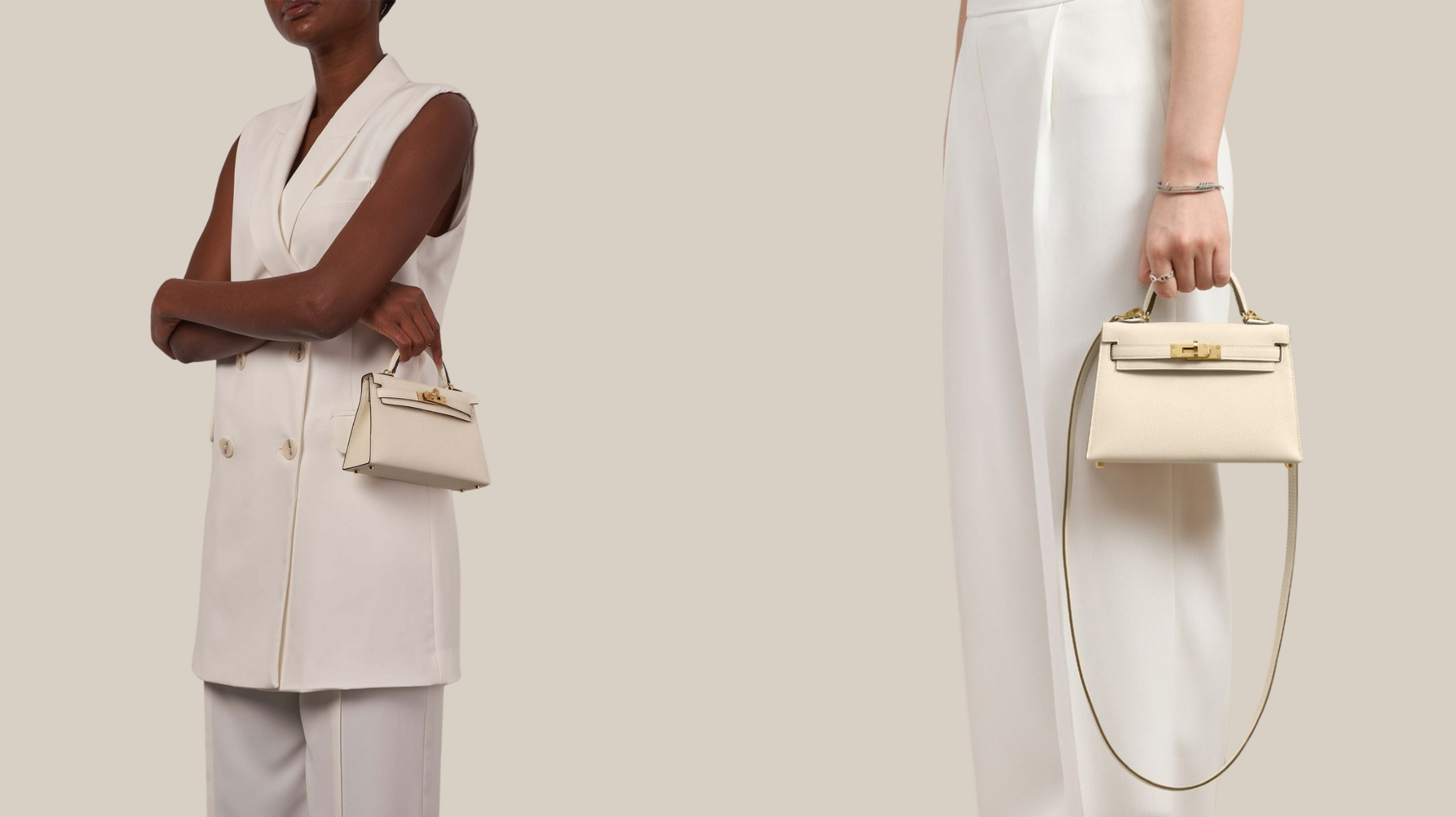 Borsa amelie artigianale Made in Italy in pelle lusso ivory panna banner 