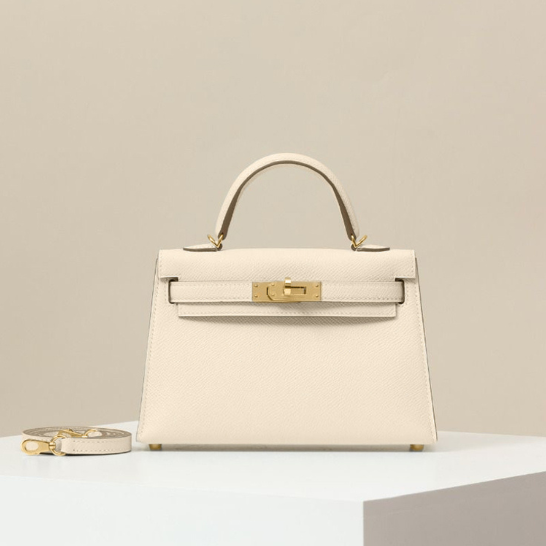 Borsa amelie artigianale Made in Italy lusso ivory fronte