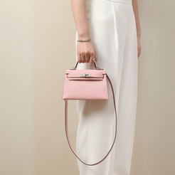 Borsa amelie artigianale Made in Italy lusso rosa
