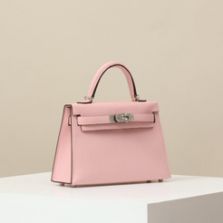 Borsa amelie artigianale Made in Italy lusso rosa lato