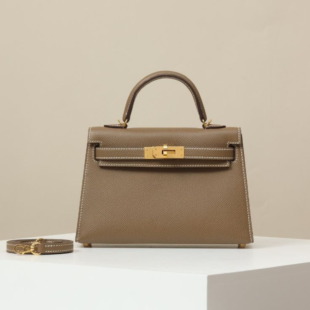 Borsa amelie artigianale Made in Italy lusso taupe