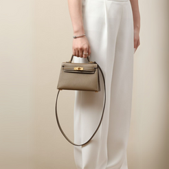 Borsa amelie artigianale Made in Italy lusso taupe 