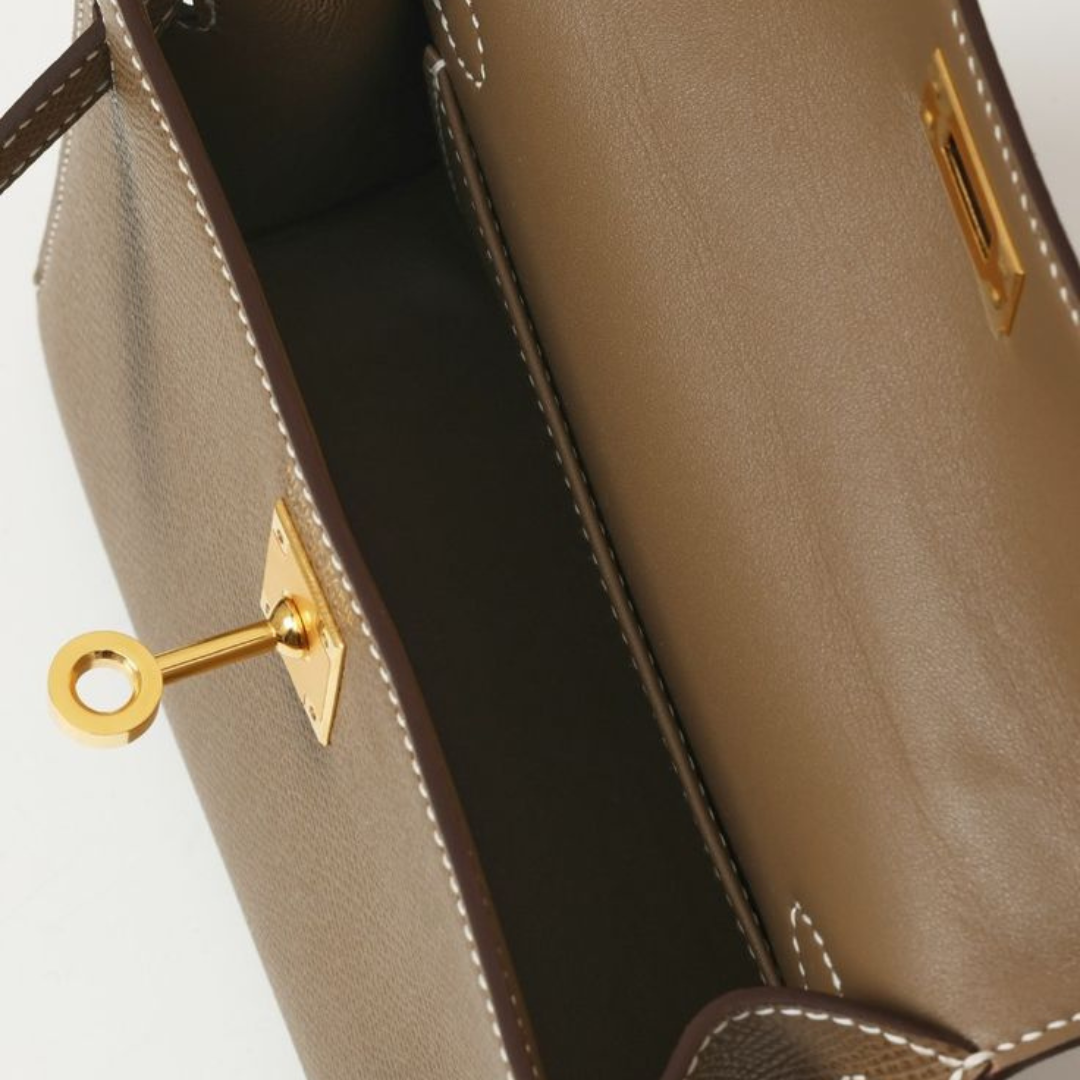 Borsa amelie artigianale Made in Italy lusso taupe