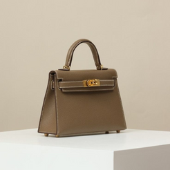 Borsa amelie artigianale Made in Italy lusso taupe