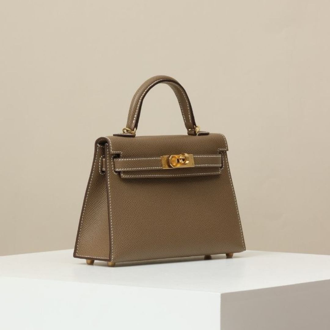 Borsa amelie artigianale Made in Italy lusso taupe