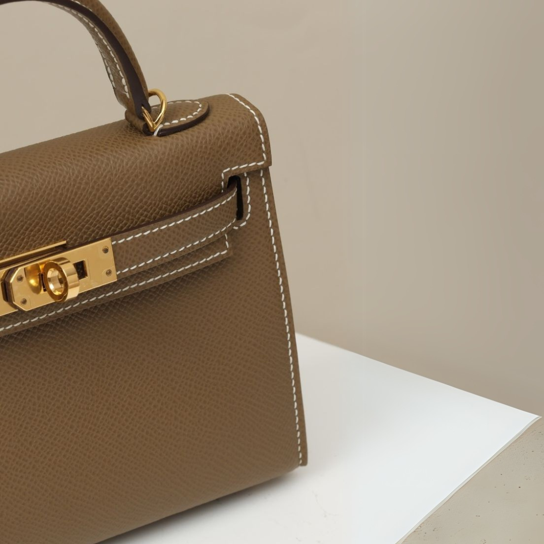 Borsa amelie artigianale Made in Italy lusso taupe